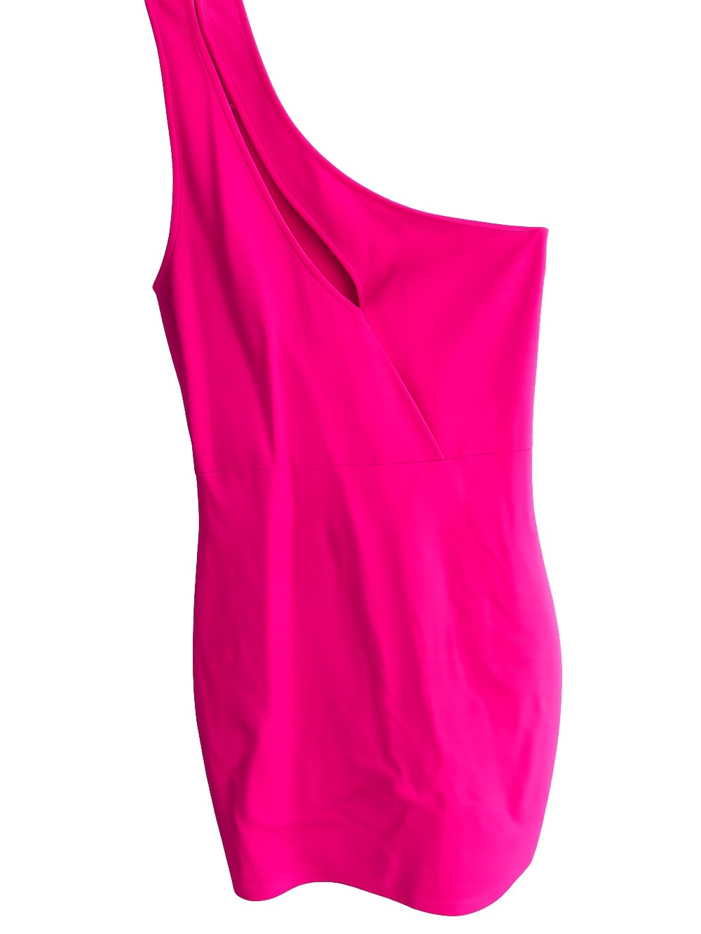 Superdown Hot Pink One-Shoulder Cutout Mini Bodycon Dress Size L